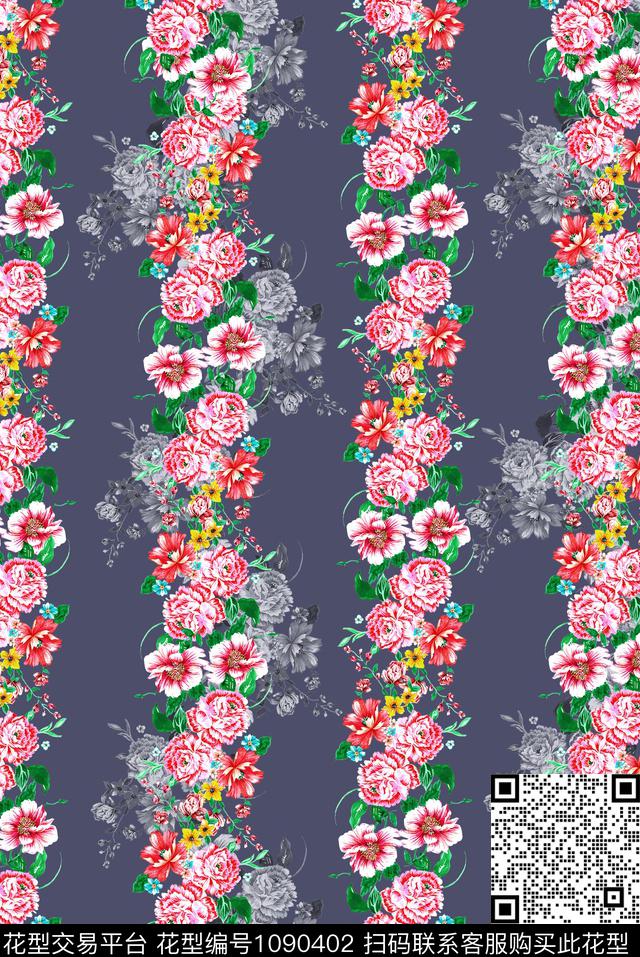 女装泳装花卉数码印花华亿平台下载（图片编号: 1090402） - 瓦栏（Walan）