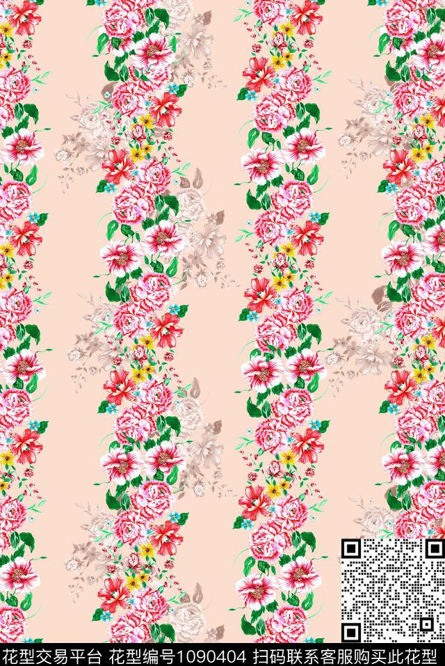 女装泳装花卉数码印花华亿平台下载（图片编号: 1090404） - 瓦栏（Walan）