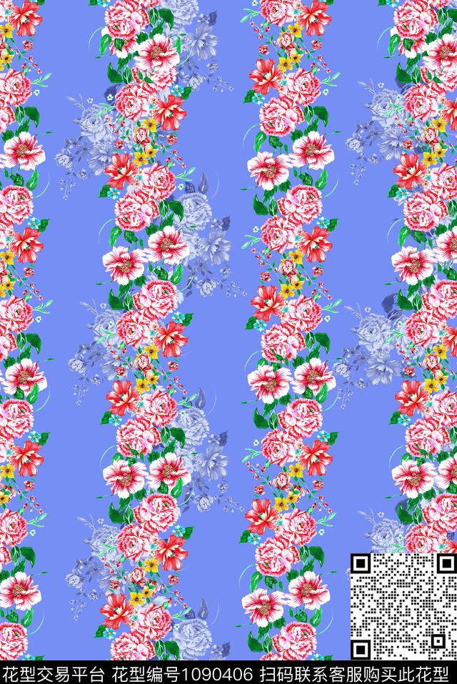 女装泳装花卉数码印花华亿平台下载（图片编号: 1090406） - 瓦栏（Walan）