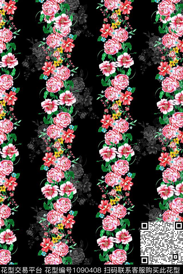 女装泳装花卉数码印花华亿平台下载（图片编号: 1090408） - 瓦栏（Walan）