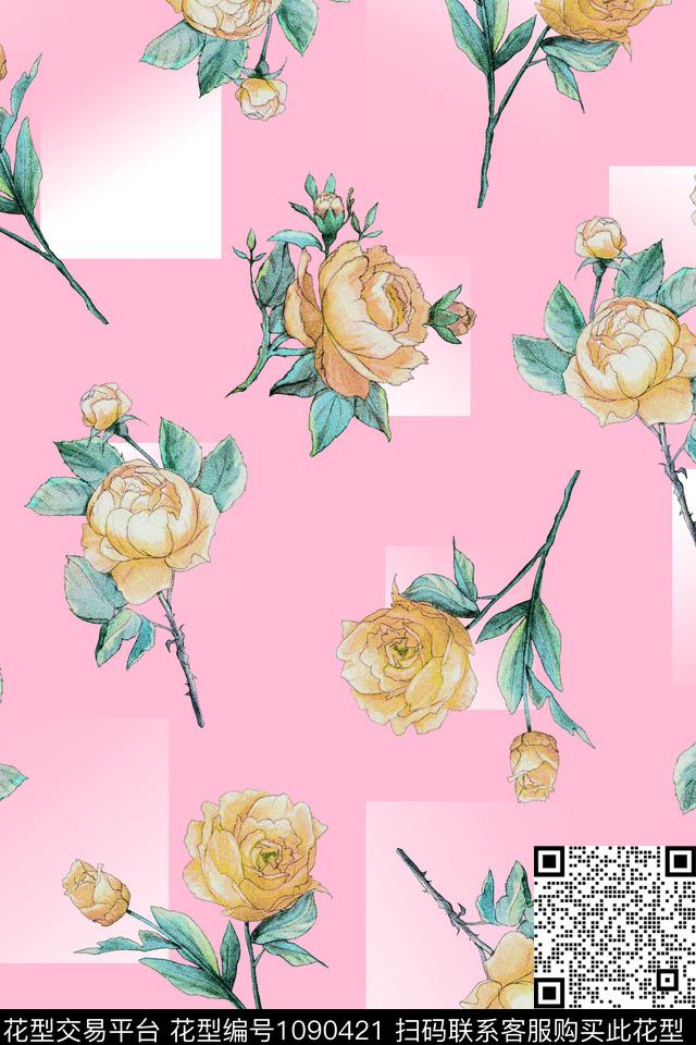 鲜花数码华亿平台春夏华亿平台数码印花华亿平台下载（图片编号: 1090421） - 瓦栏（Walan）