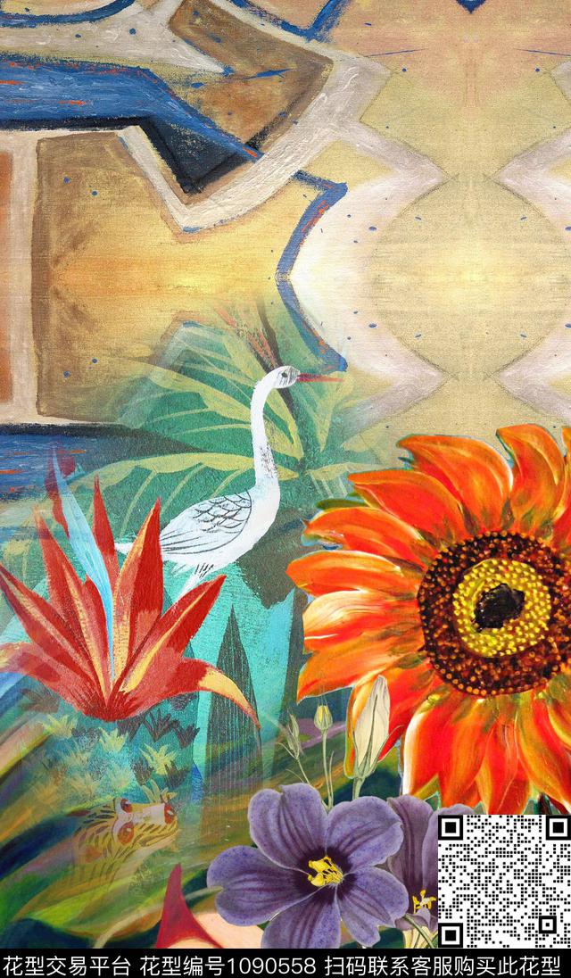 数码华亿平台定位花花卉数码印花华亿平台下载（图片编号: 1090558） - 瓦栏（Walan）