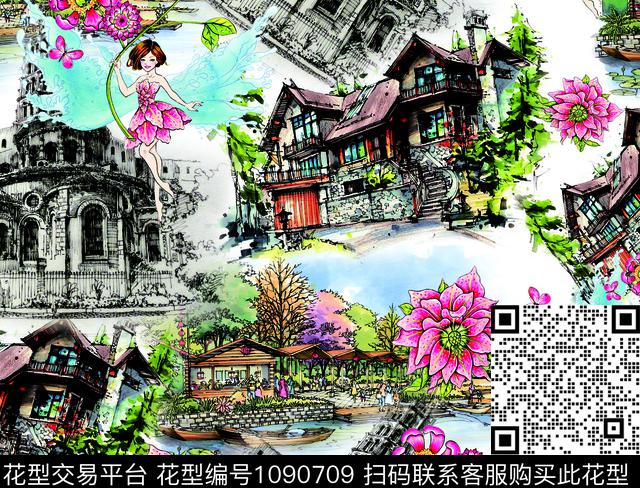 数码华亿平台抽象街头数码印花华亿平台下载（图片编号: 1090709） - 瓦栏（Walan）