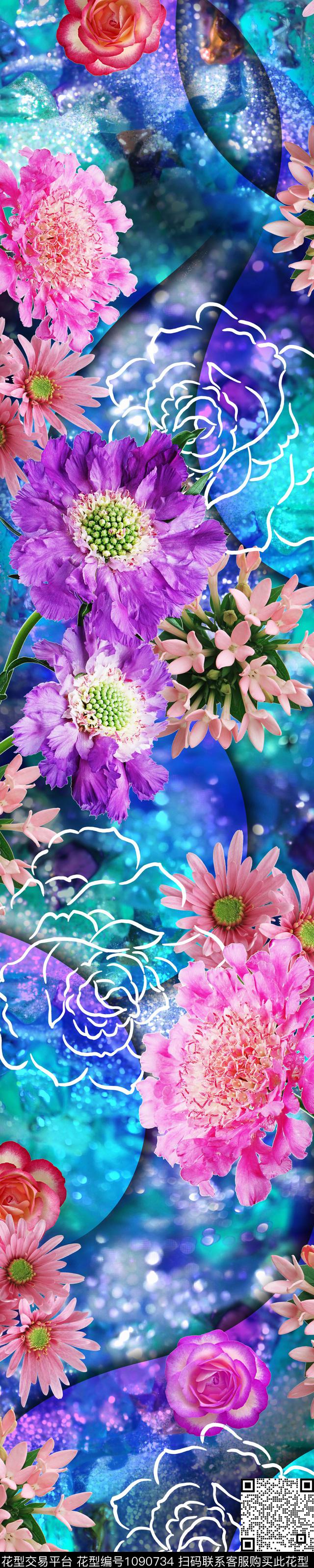 数码华亿平台小碎花定位花数码印花华亿平台下载（图片编号: 1090734） - 瓦栏（Walan）