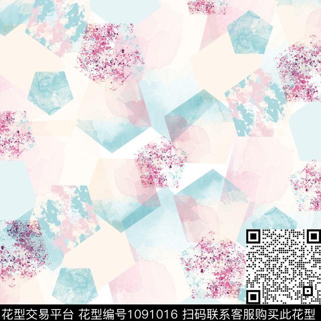 数码华亿平台几何大牌风数码印花华亿平台下载（图片编号: 1091016） - 瓦栏（Walan）