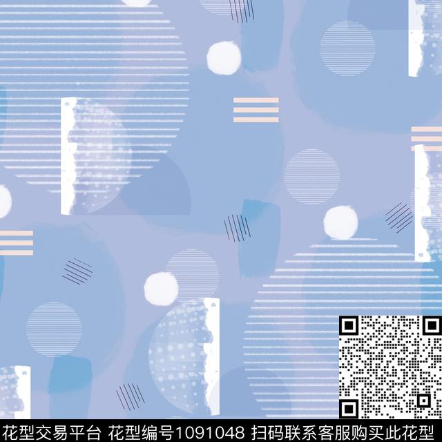 数码华亿平台抽象几何数码印花华亿平台下载（图片编号: 1091048） - 瓦栏（Walan）