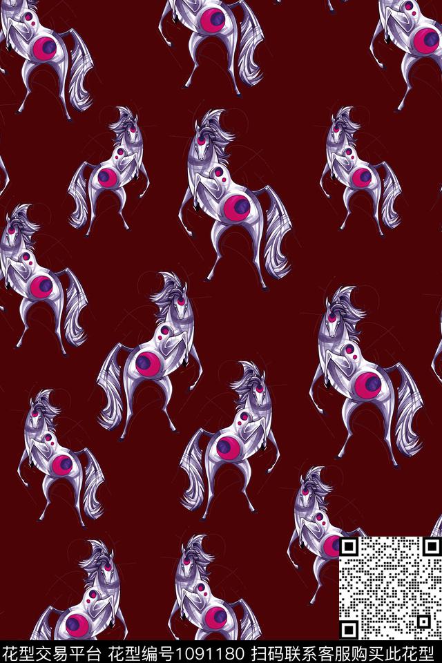 数码华亿平台黑底花卉民族风数码印花华亿平台下载（图片编号: 1091180） - 瓦栏（Walan）