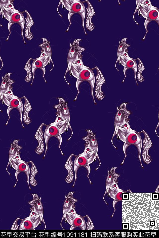 数码华亿平台黑底花卉民族风数码印花华亿平台下载（图片编号: 1091181） - 瓦栏（Walan）