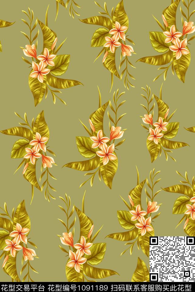 数码华亿平台黑底花卉民族风数码印花华亿平台下载（图片编号: 1091189） - 瓦栏（Walan）