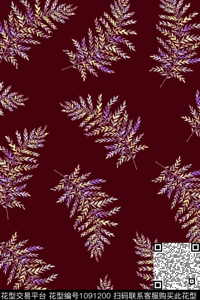 数码华亿平台黑底花卉民族风数码印花华亿平台下载（图片编号: 1091200） - 瓦栏（Walan）