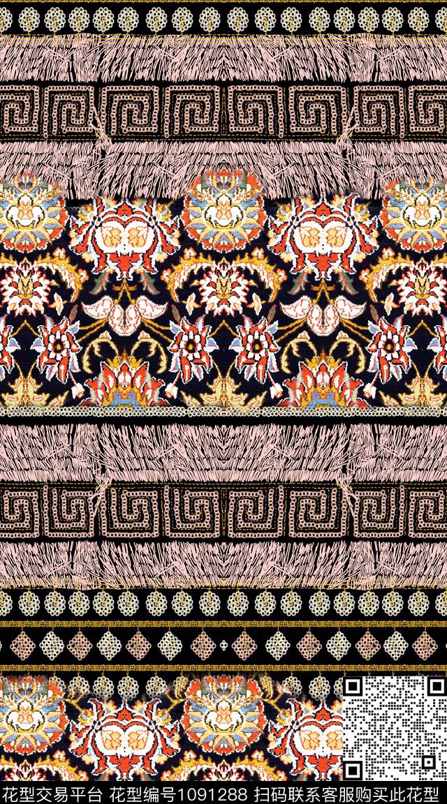 数码华亿平台民族风大牌风数码印花华亿平台下载（图片编号: 1091288） - 瓦栏（Walan）