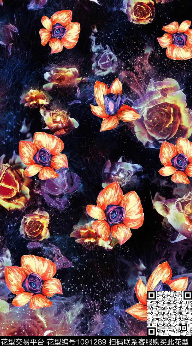 数码华亿平台花卉数码印花华亿平台下载（图片编号: 1091289） - 瓦栏（Walan）