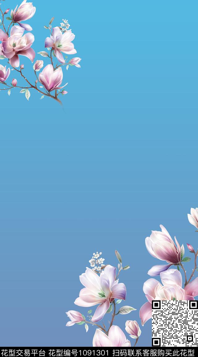 数码华亿平台民族风花卉数码印花华亿平台下载（图片编号: 1091301） - 瓦栏（Walan）