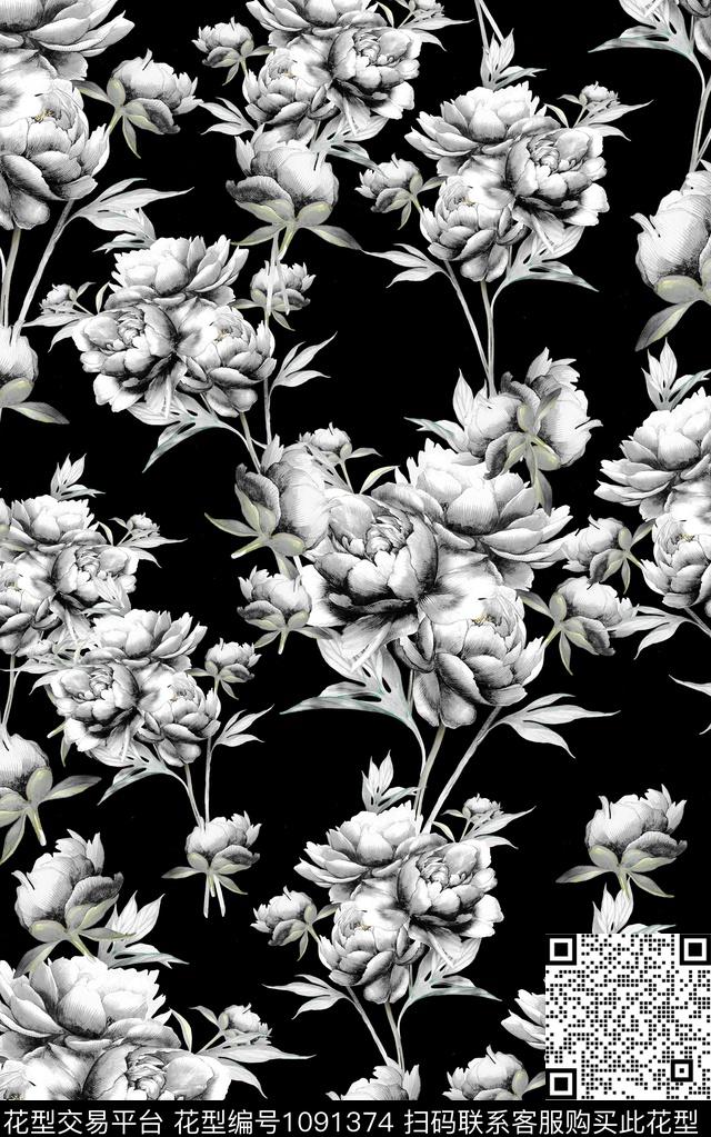小碎花雪纺花卉数码印花华亿平台下载（图片编号: 1091374） - 瓦栏（Walan）