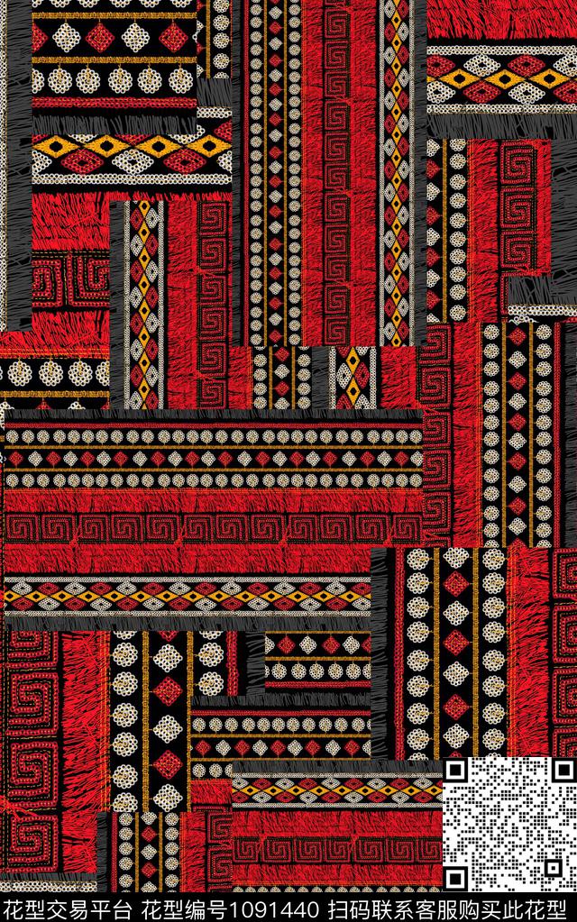 数码华亿平台民族风中老年数码印花华亿平台下载（图片编号: 1091440） - 瓦栏（Walan）