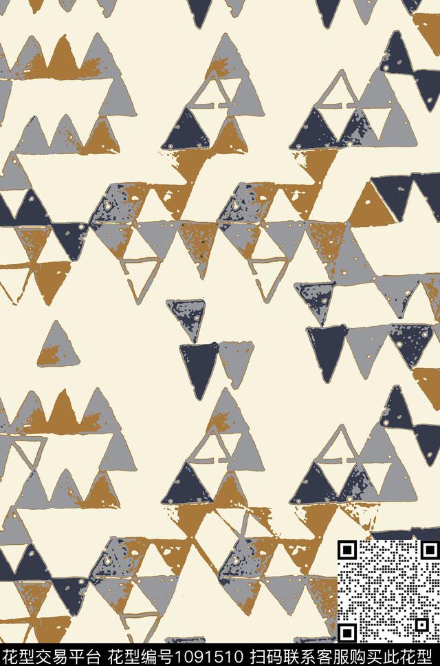 抽象休闲男装传统印花华亿平台下载（图片编号: 1091510） - 瓦栏（Walan）