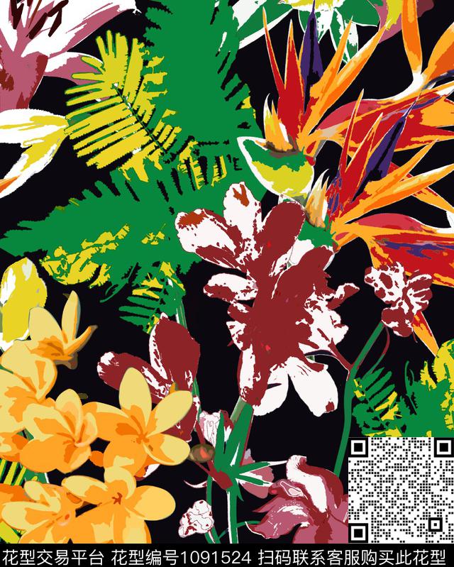 植物休闲男装传统印花华亿平台下载（图片编号: 1091524） - 瓦栏（Walan）