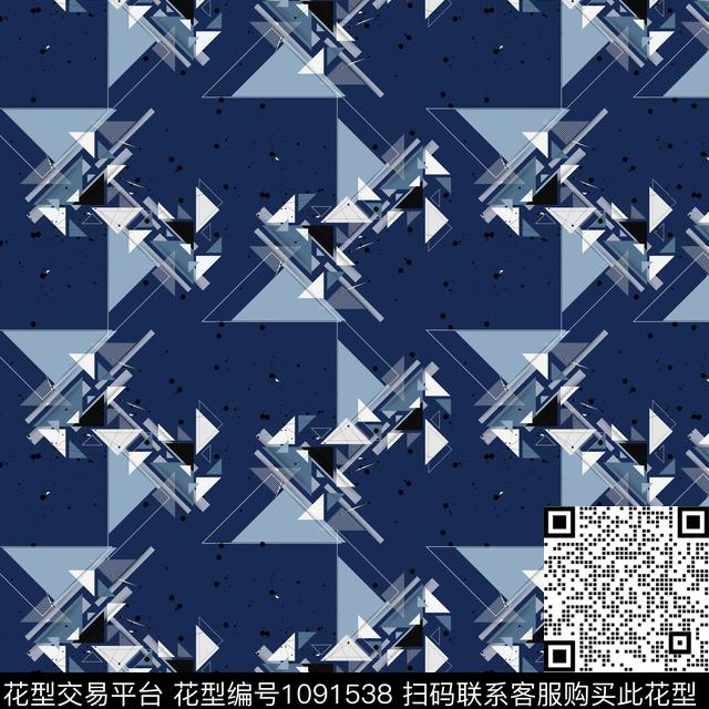 衬衫渐变几何传统印花华亿平台下载（图片编号: 1091538） - 瓦栏（Walan）