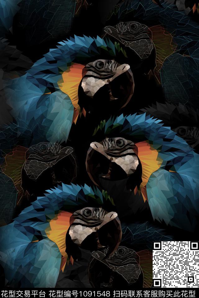 肌理男装几何数码印花华亿平台下载（图片编号: 1091548） - 瓦栏（Walan）