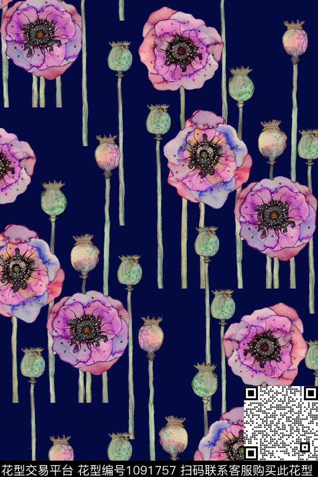 数码华亿平台小碎花花卉数码印花华亿平台下载（图片编号: 1091757） - 瓦栏（Walan）