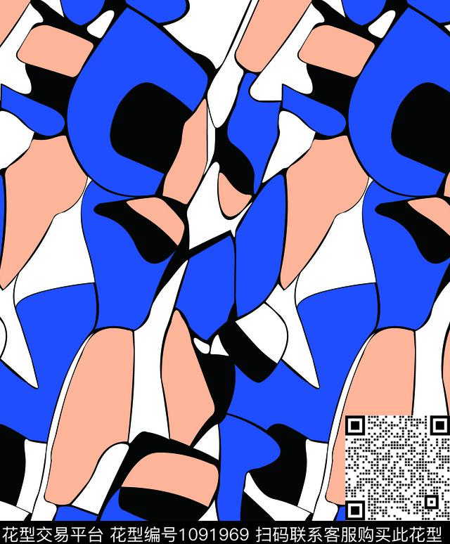 抽象休闲女装传统印花华亿平台下载（图片编号: 1091969） - 瓦栏（Walan）