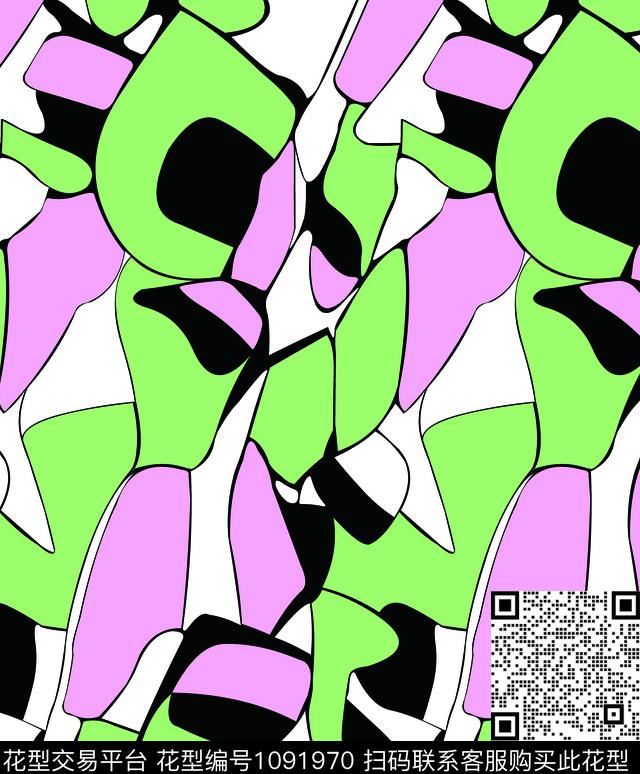 抽象休闲女装传统印花华亿平台下载（图片编号: 1091970） - 瓦栏（Walan）