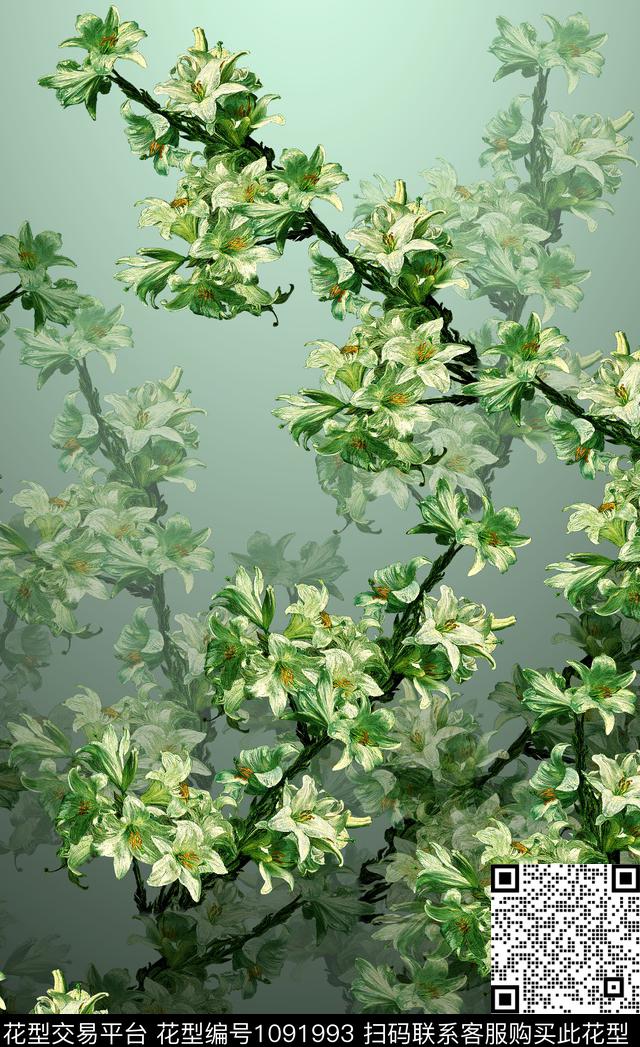 定位花满版散花油画华亿平台数码印花华亿平台下载（图片编号: 1091993） - 瓦栏（Walan）