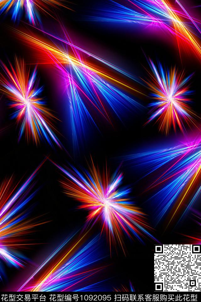 七彩光效五颜六色Fei-女装数码印花华亿平台下载（图片编号: 1092095） - 瓦栏（Walan）