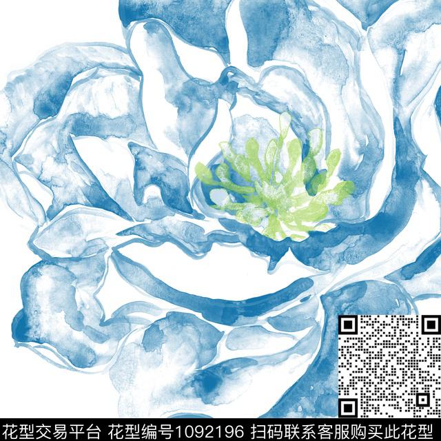 大花水彩花卉花卉传统印花华亿平台下载（图片编号: 1092196） - 瓦栏（Walan）