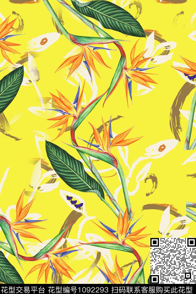 数码华亿平台花卉传统印花华亿平台下载（图片编号: 1092293） - 瓦栏（Walan）