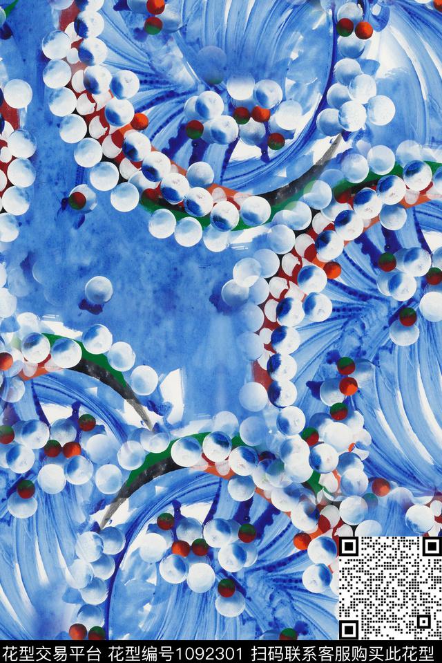 抽象海浪大牌风传统印花华亿平台下载（图片编号: 1092301） - 瓦栏（Walan）