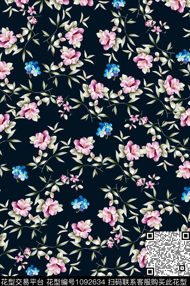 小碎花气质优雅色数码印花华亿平台下载（图片编号: 1092634） - 瓦栏（Walan）