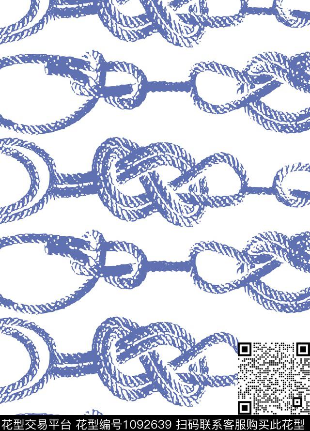 航海蓝色海军数码印花华亿平台下载（图片编号: 1092639） - 瓦栏（Walan）