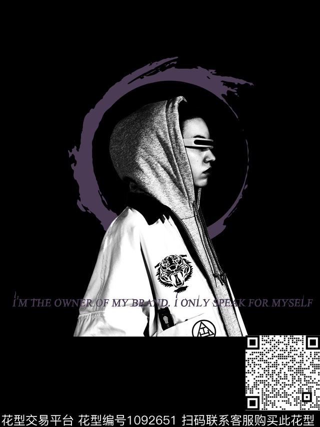 定位花人物潮牌传统印花华亿平台下载（图片编号: 1092651） - 瓦栏（Walan）