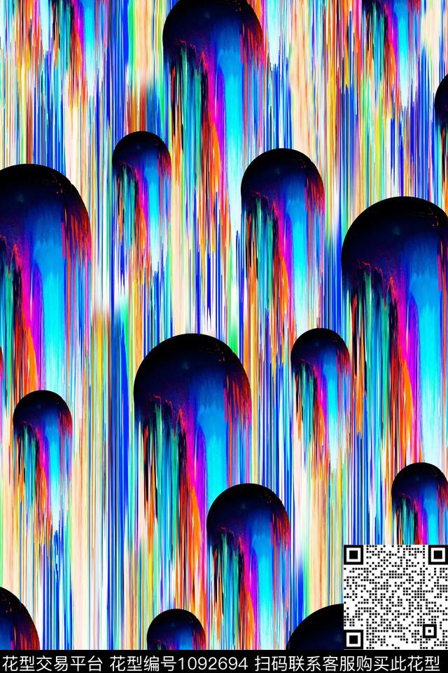 波点肌理抽象数码印花华亿平台下载（图片编号: 1092694） - 瓦栏（Walan）