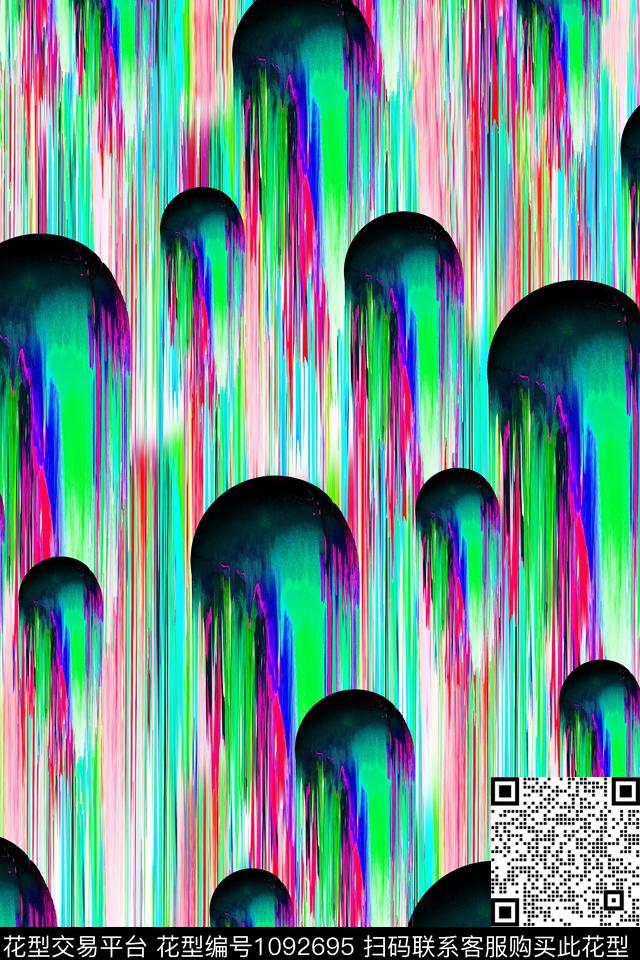 波点肌理抽象数码印花华亿平台下载（图片编号: 1092695） - 瓦栏（Walan）