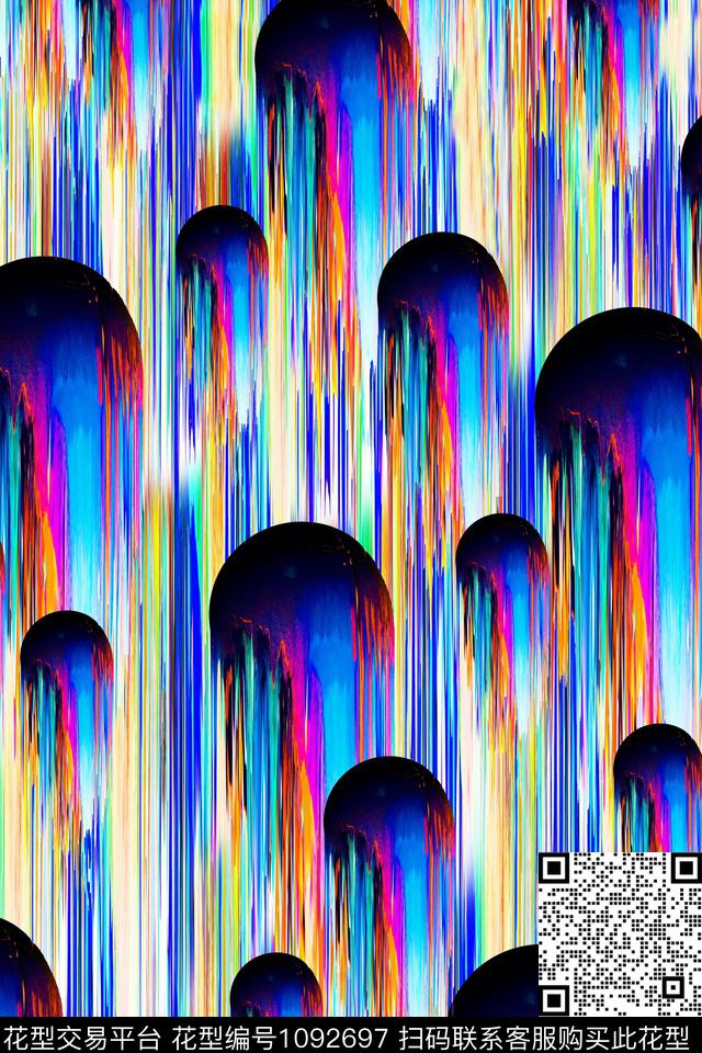 波点肌理抽象数码印花华亿平台下载（图片编号: 1092697） - 瓦栏（Walan）