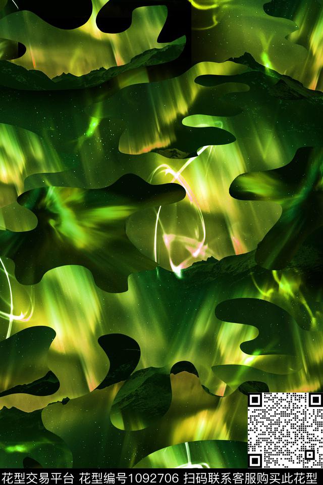 男装迷彩山数码印花华亿平台下载（图片编号: 1092706） - 瓦栏（Walan）