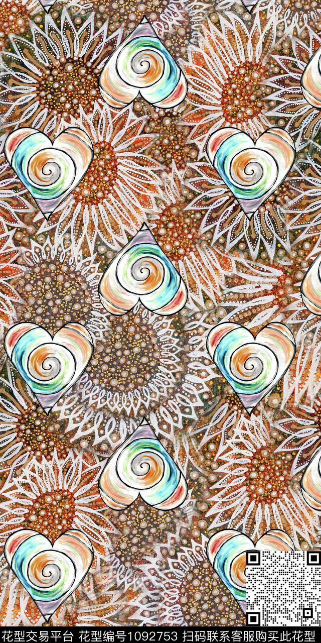 数码华亿平台抽象几何数码印花华亿平台下载（图片编号: 1092753） - 瓦栏（Walan）