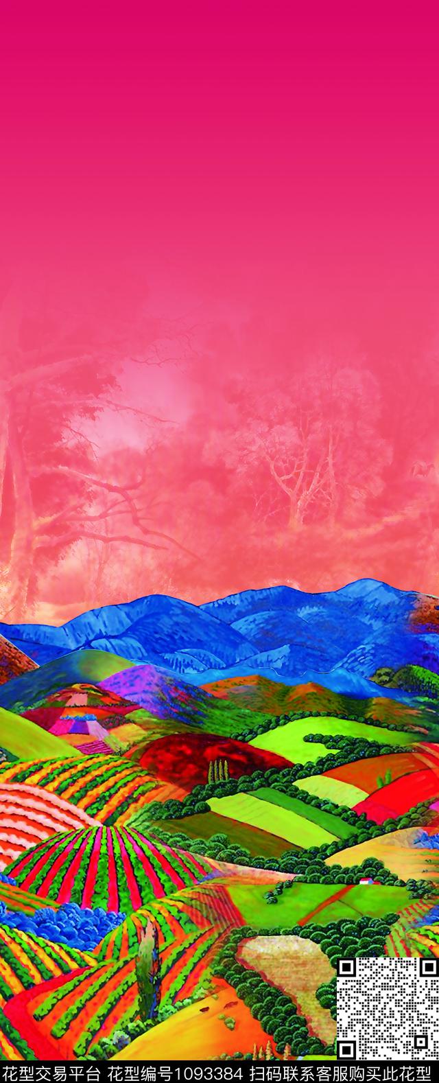 数码华亿平台女装定位花油画华亿平台数码印花华亿平台下载（图片编号: 1093384） - 瓦栏（Walan）