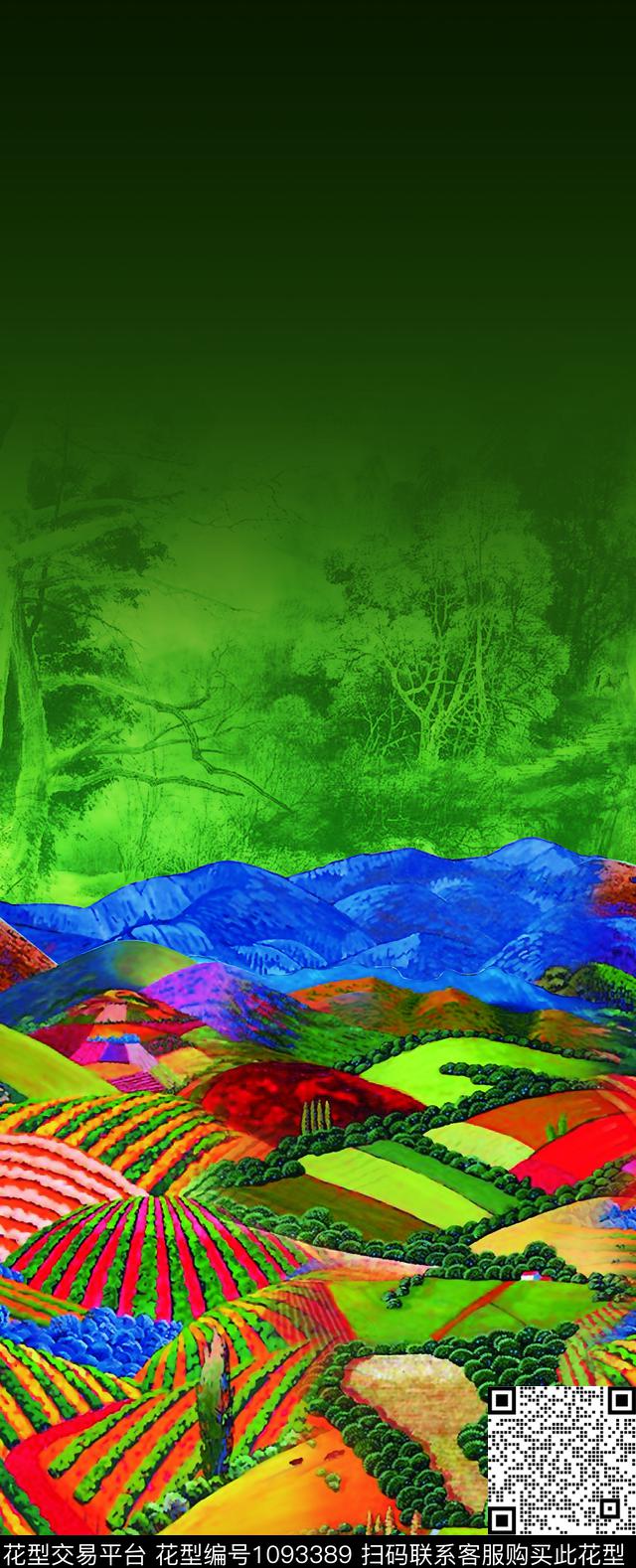 数码华亿平台女装定位花油画华亿平台数码印花华亿平台下载（图片编号: 1093389） - 瓦栏（Walan）