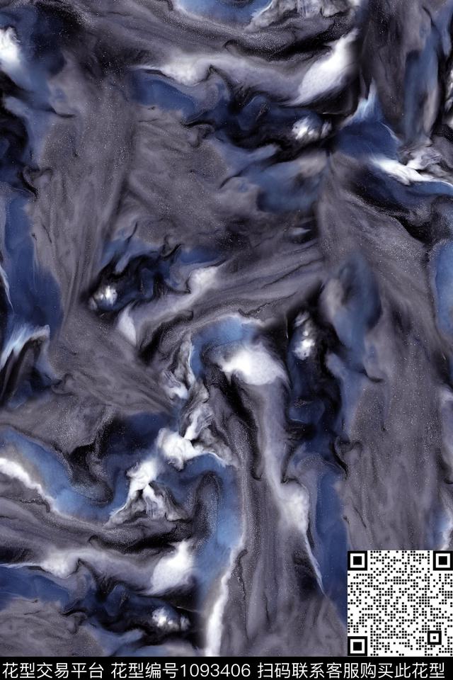 肌理抽象男装数码印花华亿平台下载（图片编号: 1093406） - 瓦栏（Walan）