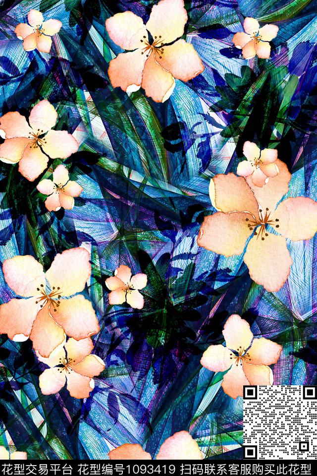 小碎花肌理泳装数码印花华亿平台下载（图片编号: 1093419） - 瓦栏（Walan）