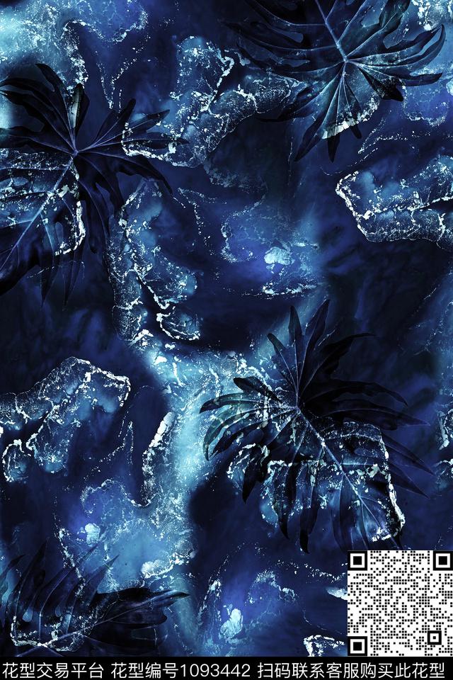 肌理抽象男装数码印花华亿平台下载（图片编号: 1093442） - 瓦栏（Walan）