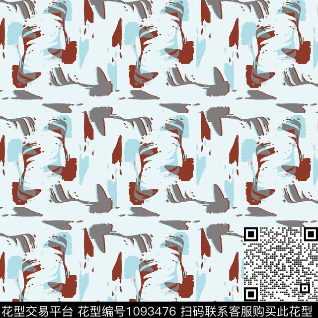 抽象鸟传统印花华亿平台下载（图片编号: 1093476） - 瓦栏（Walan）