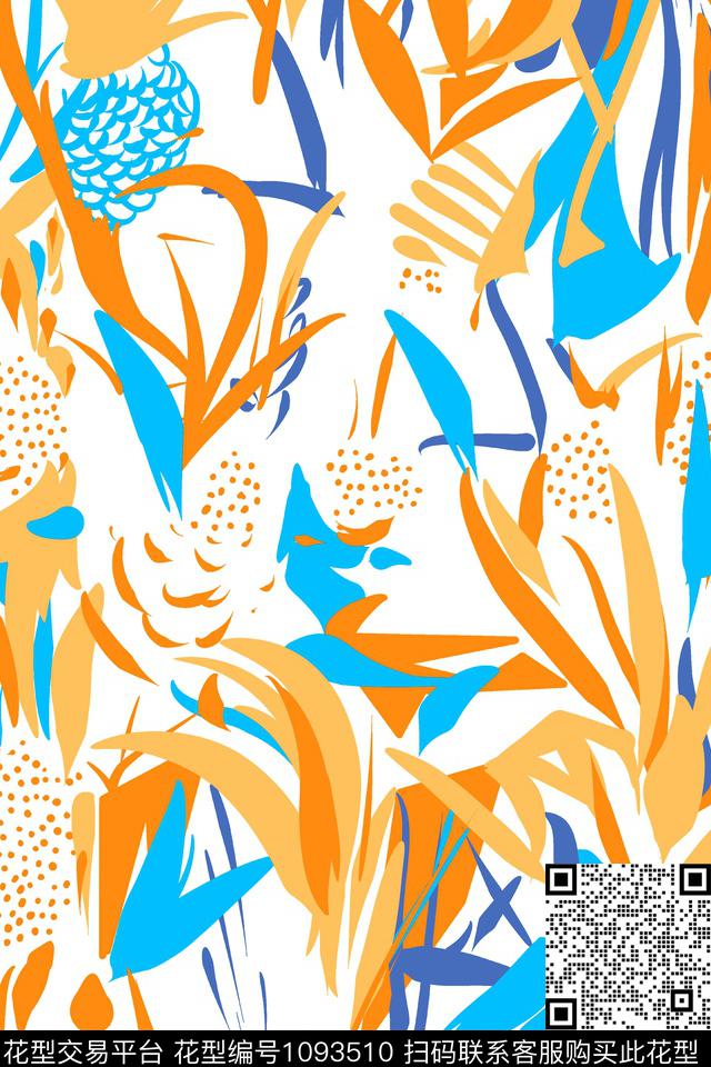抽象女装几何数码印花华亿平台下载（图片编号: 1093510） - 瓦栏（Walan）