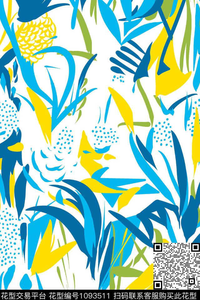 抽象女装几何数码印花华亿平台下载（图片编号: 1093511） - 瓦栏（Walan）