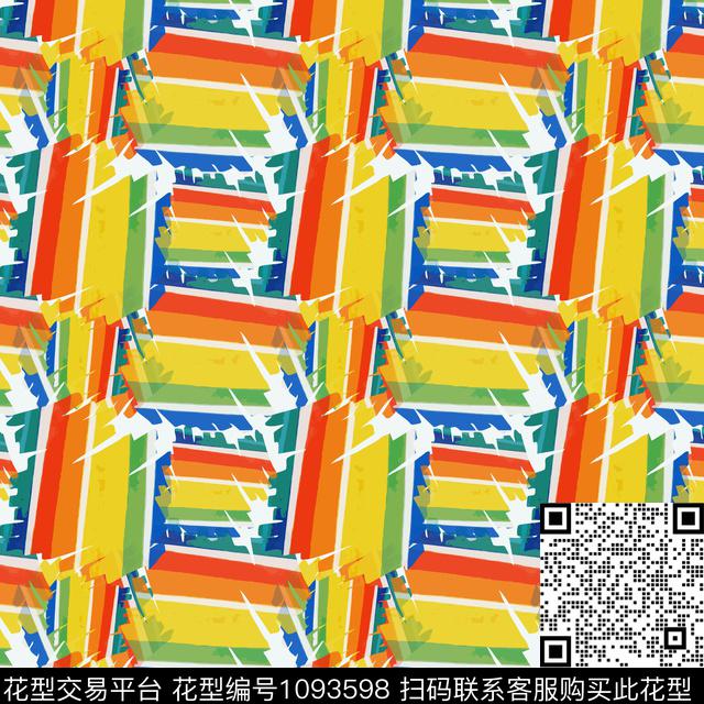 抽象几何传统印花华亿平台下载（图片编号: 1093598） - 瓦栏（Walan）