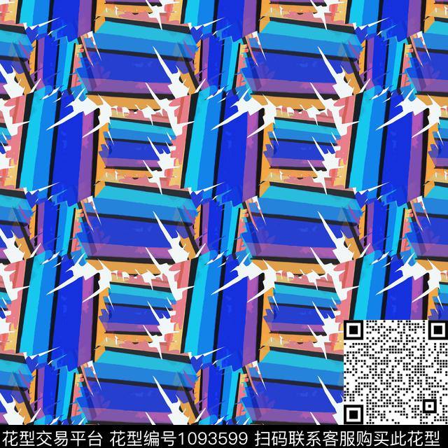 抽象丝巾围巾秀场几何传统印花华亿平台下载（图片编号: 1093599） - 瓦栏（Walan）