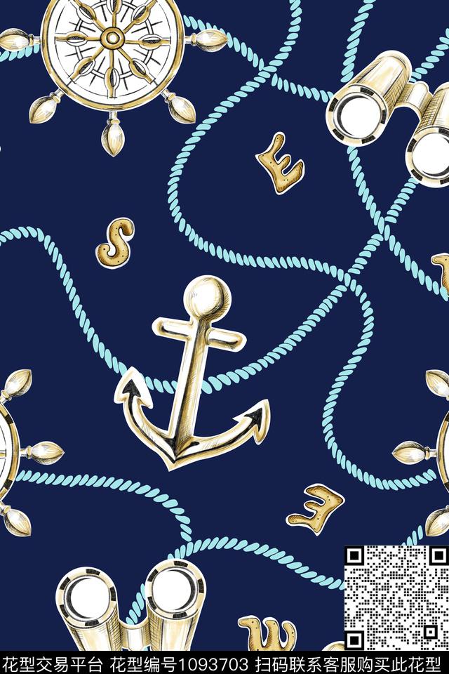 大牌风流行趋势航海风传统印花华亿平台下载（图片编号: 1093703） - 瓦栏（Walan）
